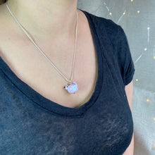 Load image into Gallery viewer, Handmade Glass Bird Necklace in Pink
